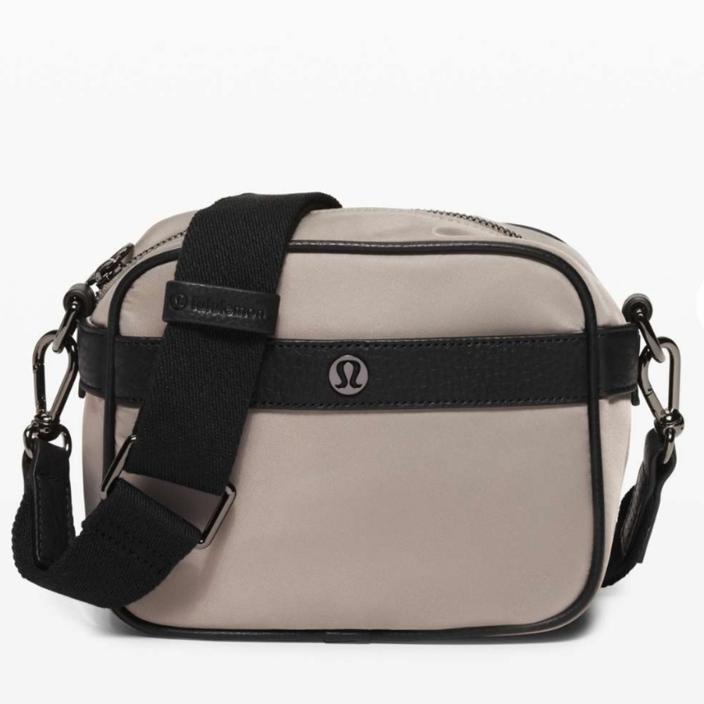 lululemon athletica Black and Cream Crossbody Bag